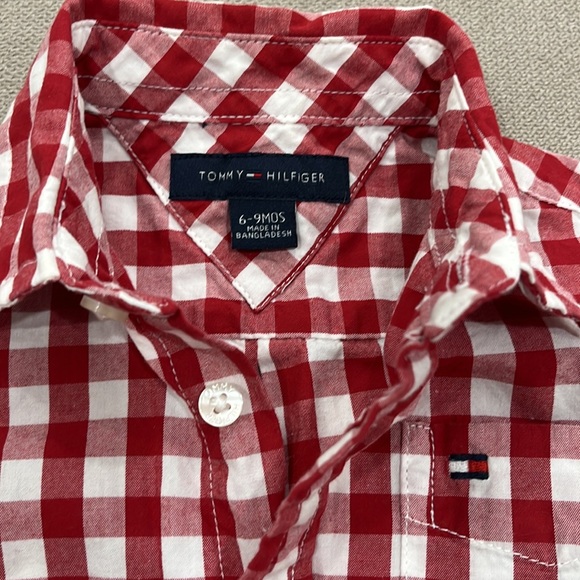 Tommy Hilfiger Red Checkered Shirt - Picture 3 of 4